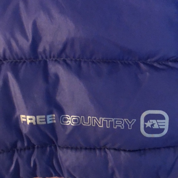 Free Country Purple Puffer Down Vest - 2 - Picture 2 of 6